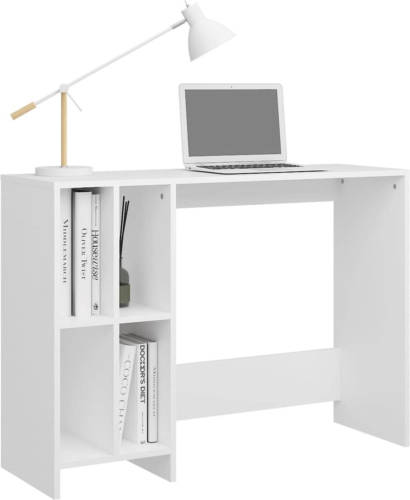 VidaXL Bureau 102,5x35x75 cm spaanplaat wit