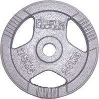 Halterschijf 30 mm - Focus Fitness Hamerton - 25 kg - Gietijzer