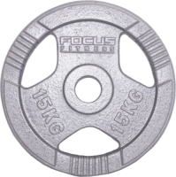 Halterschijf 30 mm - Focus Fitness Hamerton - 15 kg - Gietijzer