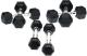 Hexa Dumbbells - Focus Fitness - 2 x 10 kg