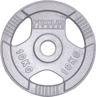Halterschijf 30 mm - Focus Fitness Hamerton - 10 kg - Gietijzer
