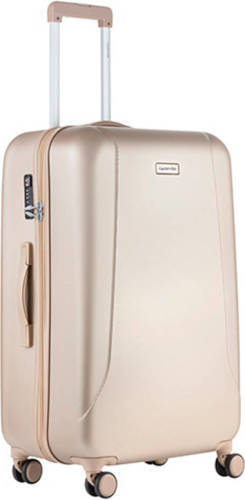 CarryOn Skyhopper Reiskoffer 78cm TSA Reistrolley met OKOBAN Dubbele wielen Champagne