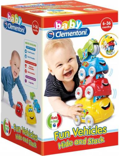 Stapel speelgoed voertuigen Clementoni