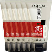 L'Oréal Paris Studio Line Matt & Messy Zero Shine Fibre Paste - 6x 150ml multiverpakking