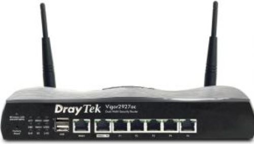 Draytek Vigor2927ac draadloze router Gigabit Ethernet Dual-band (2.4 GHz / 5 GHz) Zwart