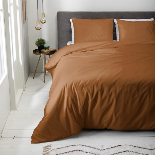Luna Bedding Luna Uni - Bruin 2-persoons (200 x 220 cm + 2 kussenslopen) Dekbedovertrek