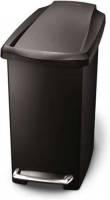 Simplehuman Slim pedaalemmer 10 l - zwart