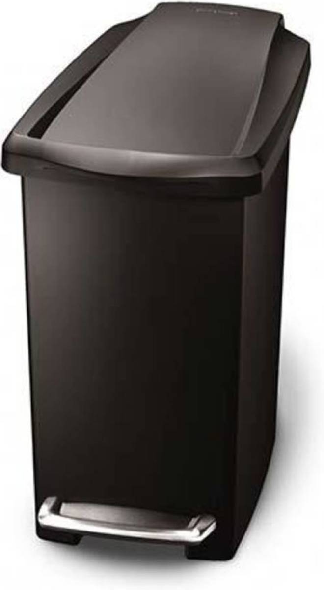 Simplehuman Slim pedaalemmer 10 l - zwart