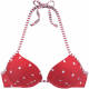 s.Oliver push-up bikinitop met stippen rood/wit