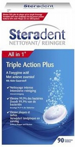 Steradent Kunstgebit Reiniger - Triple Action Plus