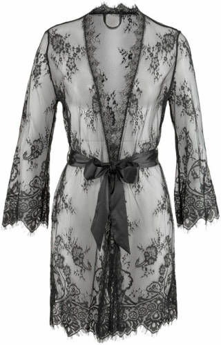 Lascana kanten kimono zwart