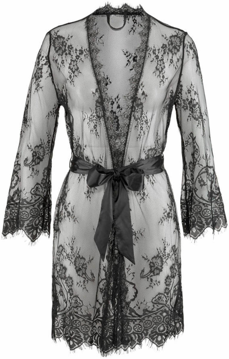 Lascana kanten kimono zwart
