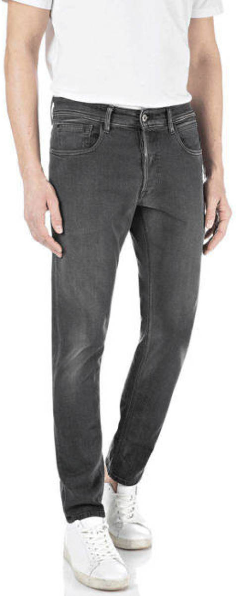 Replay Grey regular slim fit jeans dark grey