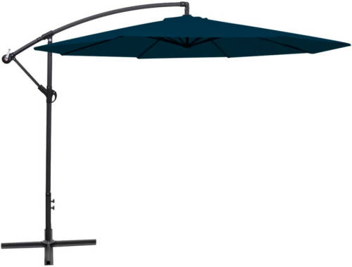 VidaXL Zweefparasol 3,5 m blauw