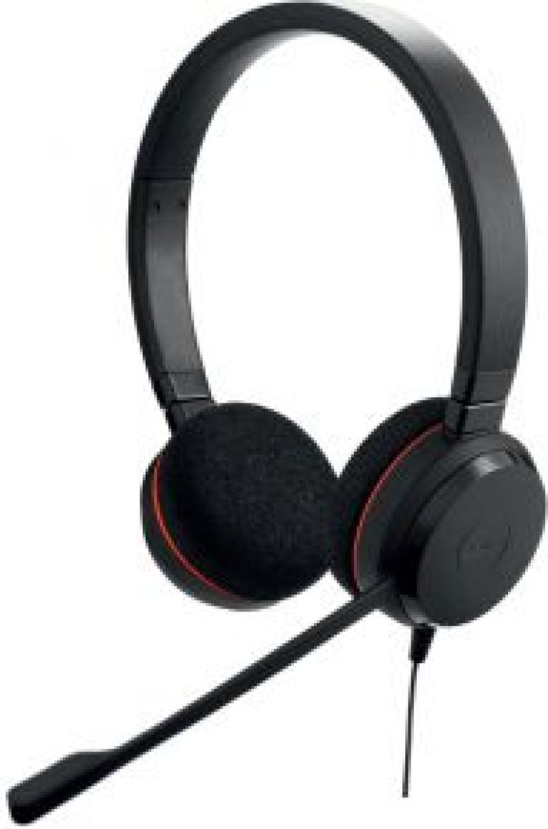 Jabra Evolve 20 UC Duo USB-C Headset Hoofdband Zwart