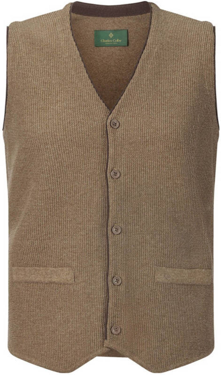 Charles Colby gilet KEVAN Plus Size beige