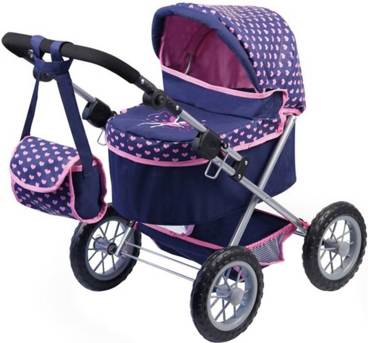Bayer poppenwagen Trendy donkerblauw 67 cm