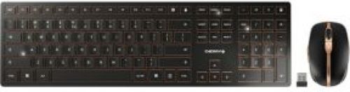 Cherry DW 9100 SLIM toetsenbord RF-draadloos + Bluetooth QWERTY Amerikaans Engels Zwart