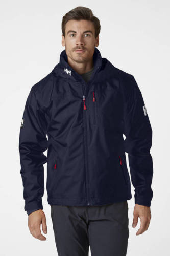 Helly Hansen jack Crew Midlayer met logo donkerblauw