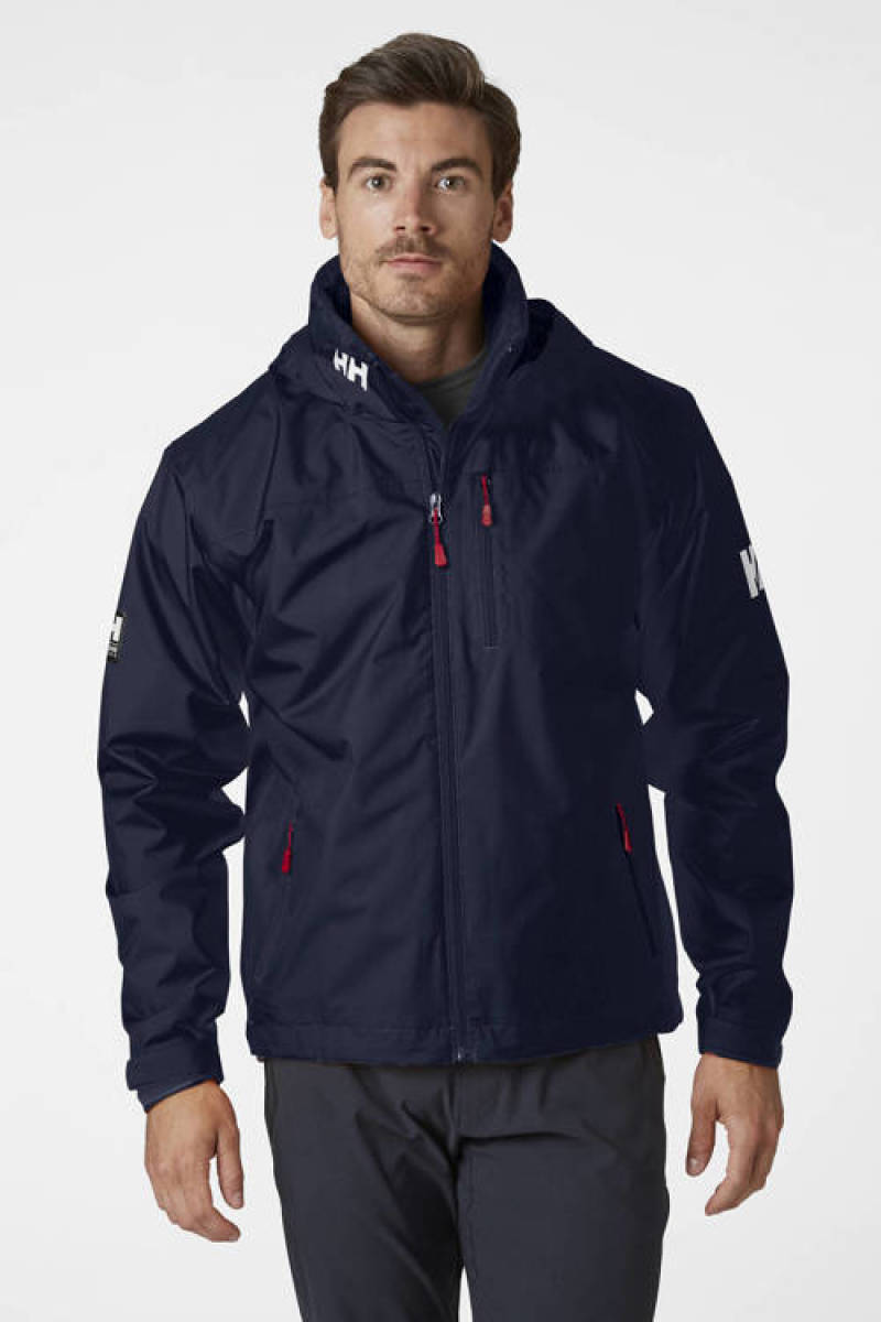 Helly Hansen jack Crew Midlayer met logo donkerblauw