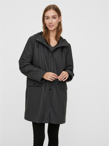 VERO MODA Halflange regenjas met kap