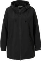 Zizzi waterdichte softshell jas zwart met capuchon