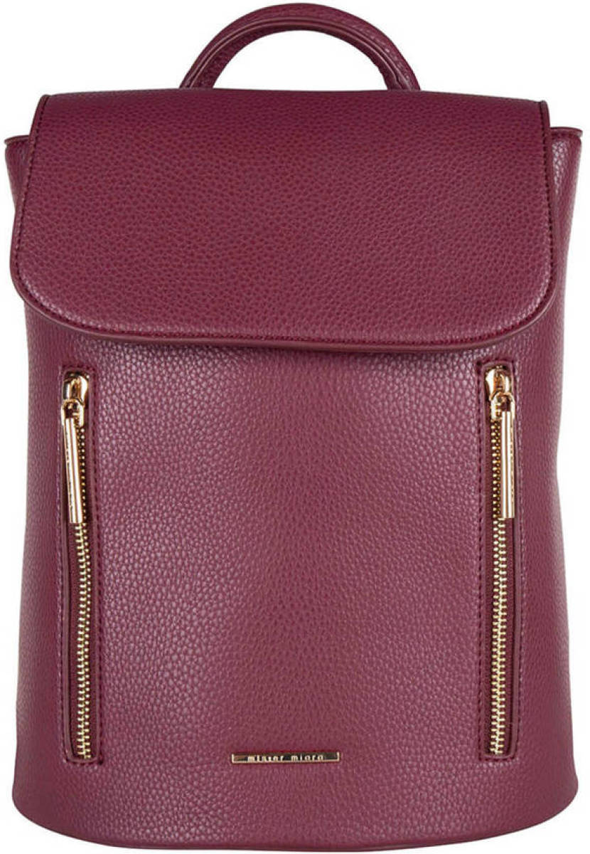 Mister Miara vegan leather rugzak donkerrood