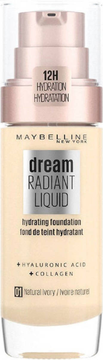 Maybelline New York Dream Radiant Liquid Foundation- 1 Natural Ivory