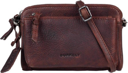 Burkely leren crossbody tas Antique Avery donkerbruin