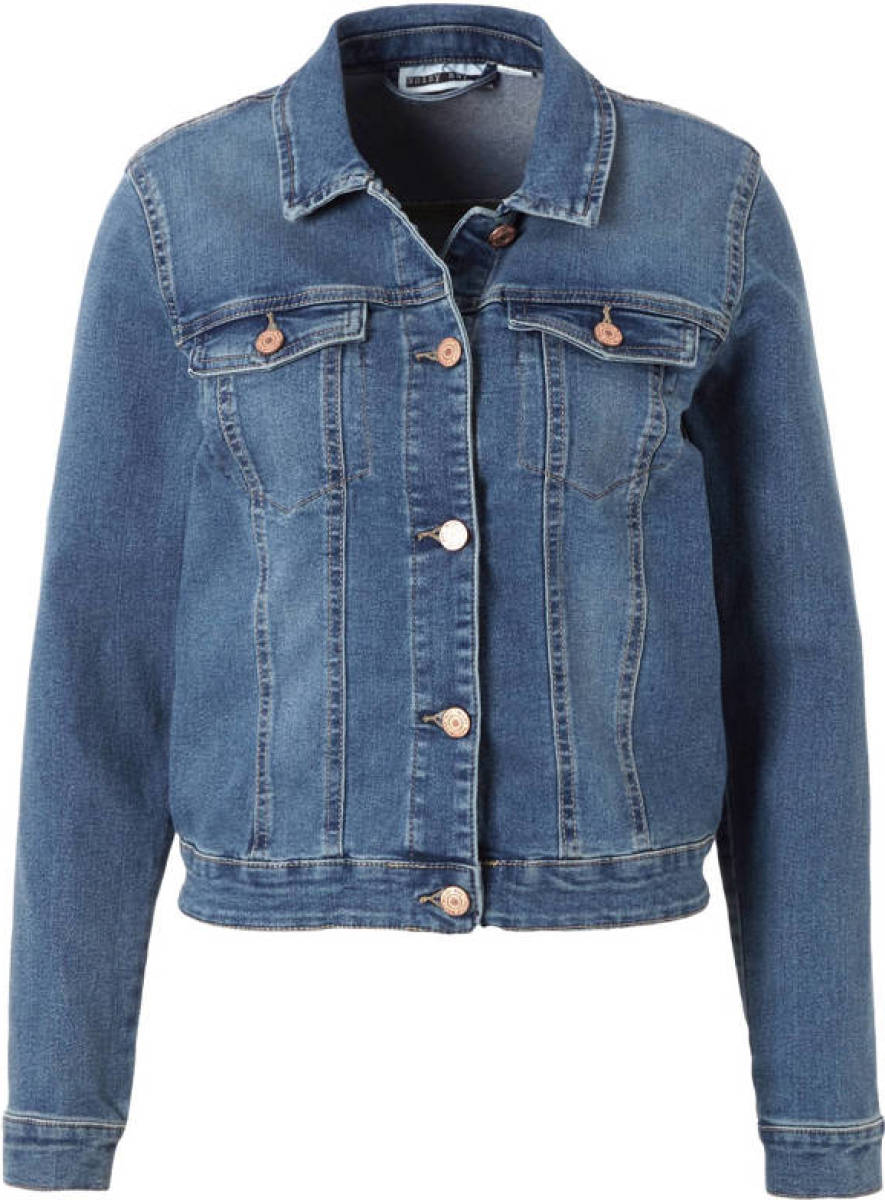 NOISY MAY spijkerjasje Debra medium blue denim