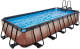 EXIT Frame Pool 5.4x2.5x1m houtbruin