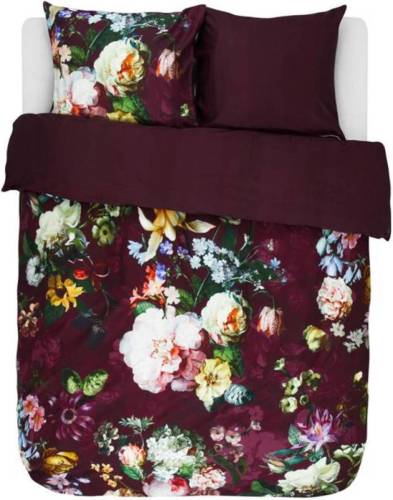 Essenza dekbedovertrek Fleur - Burgundy - 1-Persoons 140x200/220 cm