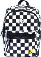 Little Legends rugzak Checkerboard zwart/wit