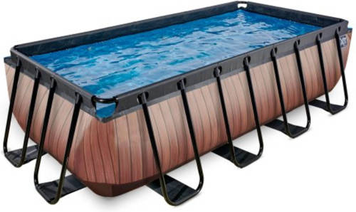 EXIT Frame Pool 4x2x1m houtbruin