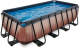 EXIT Frame Pool 4x2x1m houtbruin