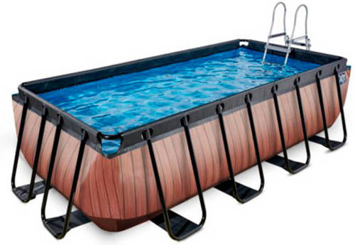 EXIT Frame Pool 4x2x1m houtbruin