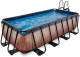 EXIT Frame Pool 4x2x1m houtbruin