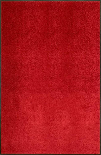 VidaXL Deurmat wasbaar 120x180 cm rood