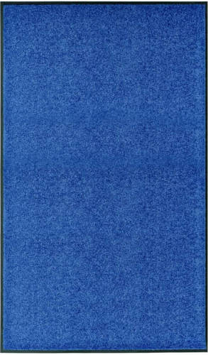 VidaXL Deurmat wasbaar 90x150 cm blauw