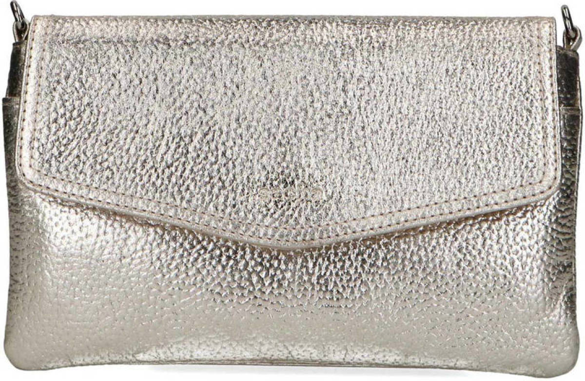 Sacha leren crossbody tas goudkleurig