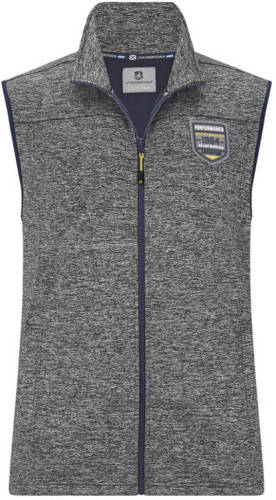 Jan Vanderstorm gemêleerde bodywarmer Plus Size Maldevin grijs
