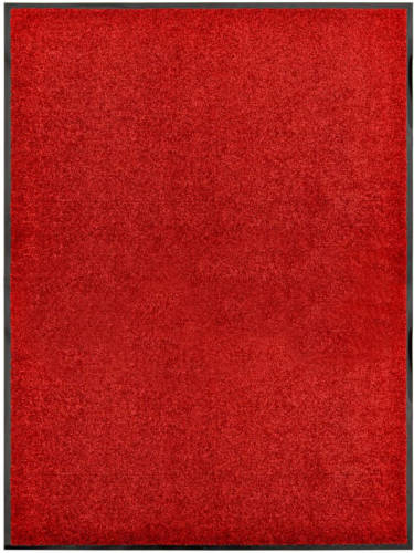 VidaXL Deurmat wasbaar 90x120 cm rood