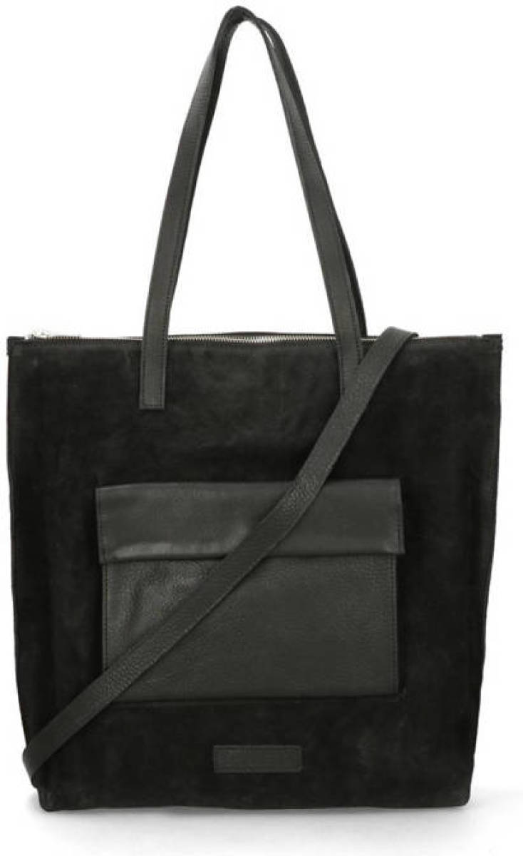 Shabbies Amsterdam suède shopper zwart