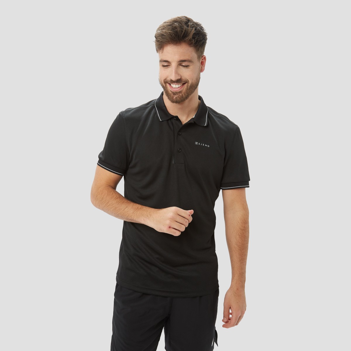 Sjeng Sports polo Grand zwart