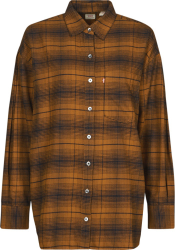 Levi's geruite blouse terra/zwart