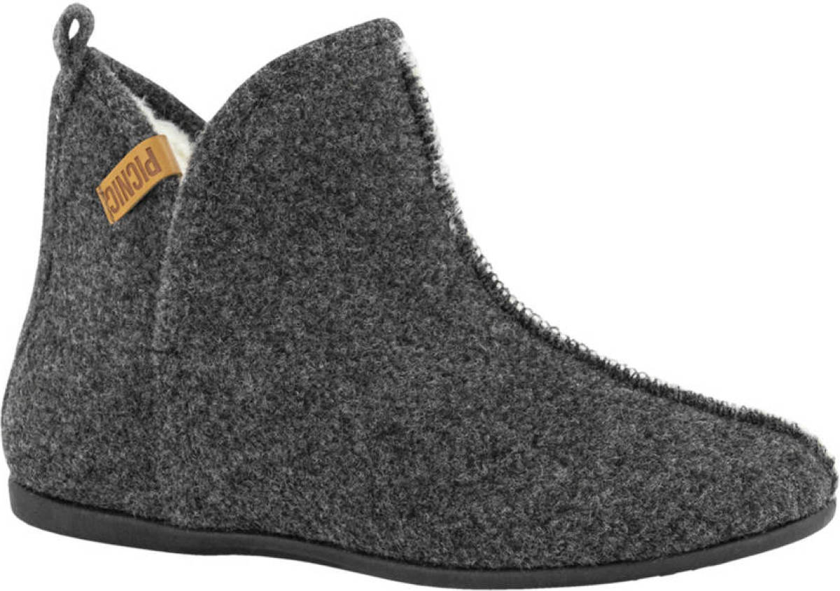 Casa mia hoge pantoffels grijs