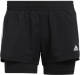 adidas Performance 2-in-1 sportshort zwart/wit