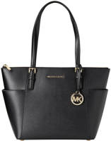 Michael Kors leren Jet Set schoudertas zwart