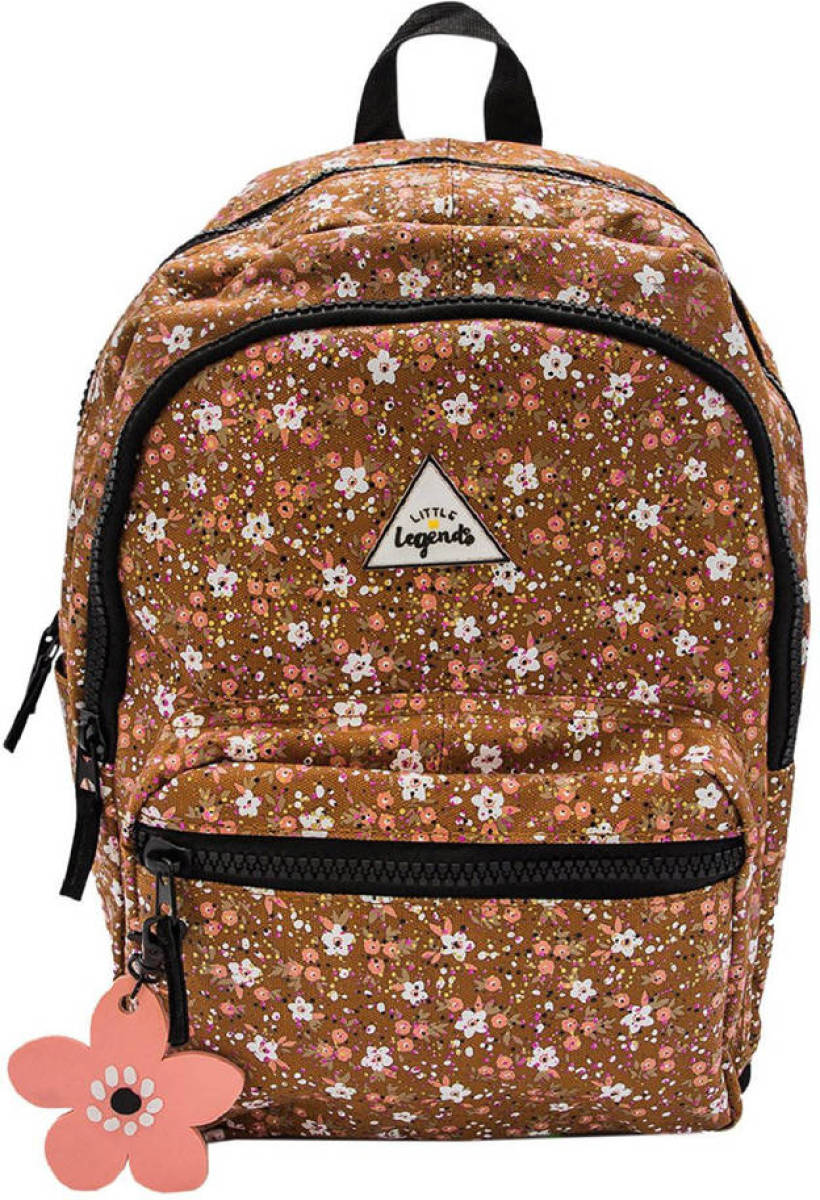 Little Legends rugzak Vintage Flower L bruin