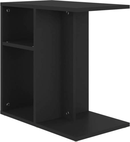 VidaXL Bijzettafel 50x30x50 cm spaanplaat zwart